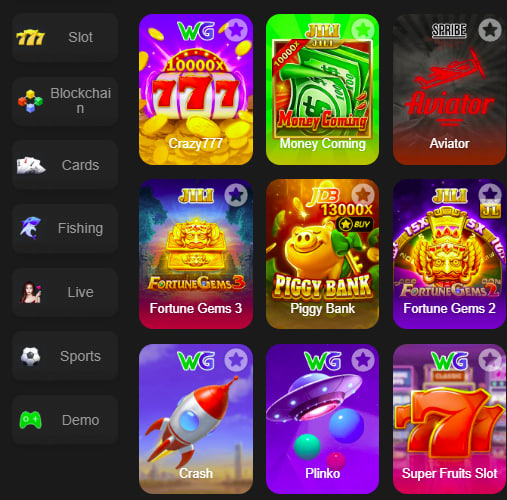 Main screen of jackpot land game page for PK players - 4